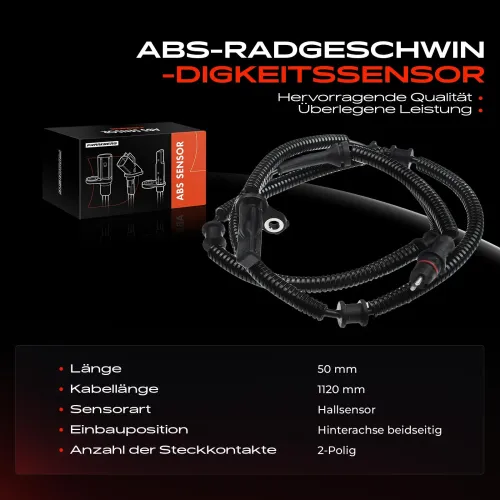 Sensor, Raddrehzahl Hinterachse beidseitig Frankberg 5481FB0000904 Bild Sensor, Raddrehzahl Hinterachse beidseitig Frankberg 5481FB0000904