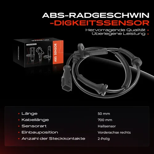 Sensor, Raddrehzahl Vorderachse rechts Frankberg 5481FB0000925 Bild Sensor, Raddrehzahl Vorderachse rechts Frankberg 5481FB0000925