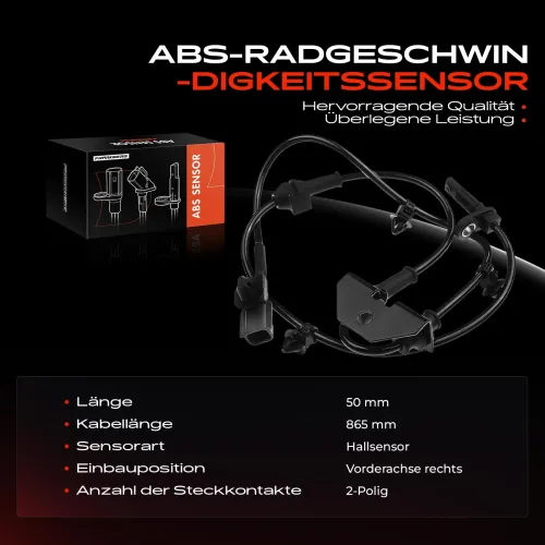 Sensor, Raddrehzahl Vorderachse rechts Frankberg 5481FB0000964 Bild Sensor, Raddrehzahl Vorderachse rechts Frankberg 5481FB0000964