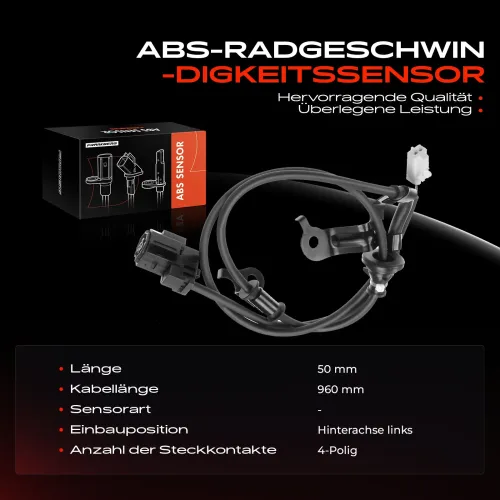 Sensor, Raddrehzahl Hinterachse links Frankberg 5481FB0000981 Bild Sensor, Raddrehzahl Hinterachse links Frankberg 5481FB0000981