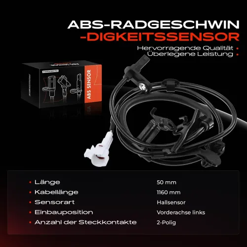 Sensor, Raddrehzahl Vorderachse links Frankberg 5481FB0000982 Bild Sensor, Raddrehzahl Vorderachse links Frankberg 5481FB0000982