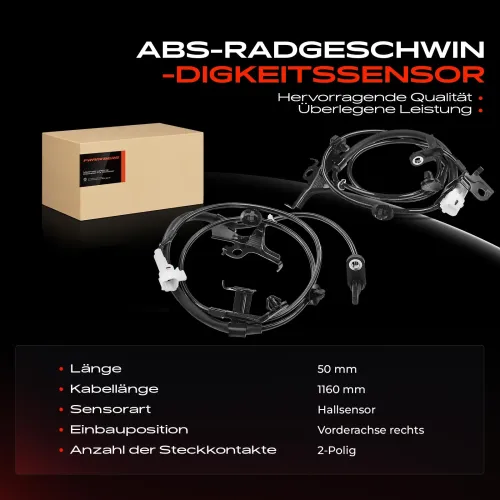 Sensor, Raddrehzahl Vorderachse rechts Frankberg 5481FB0000983 Bild Sensor, Raddrehzahl Vorderachse rechts Frankberg 5481FB0000983