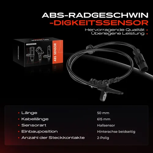 Sensor, Raddrehzahl Hinterachse beidseitig Frankberg 5481FB0000985 Bild Sensor, Raddrehzahl Hinterachse beidseitig Frankberg 5481FB0000985