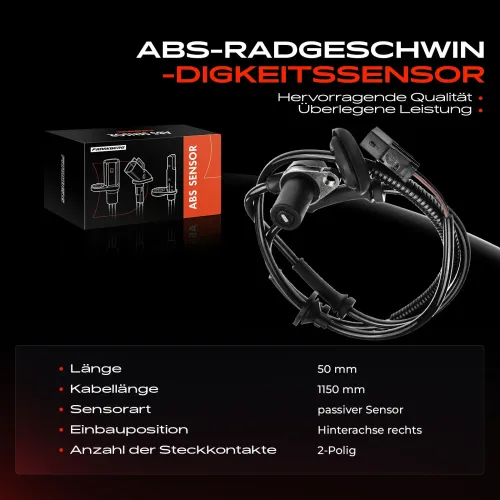 Sensor, Raddrehzahl Hinterachse rechts Frankberg 5481FB0000995 Bild Sensor, Raddrehzahl Hinterachse rechts Frankberg 5481FB0000995
