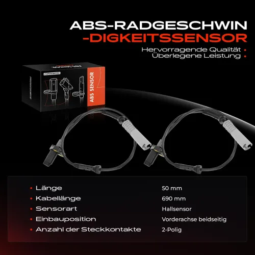 Sensor, Raddrehzahl Vorderachse beidseitig Frankberg 5481FB0001024 Bild Sensor, Raddrehzahl Vorderachse beidseitig Frankberg 5481FB0001024