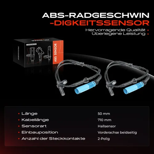 Sensor, Raddrehzahl Vorderachse beidseitig Frankberg 5481FB0001042 Bild Sensor, Raddrehzahl Vorderachse beidseitig Frankberg 5481FB0001042