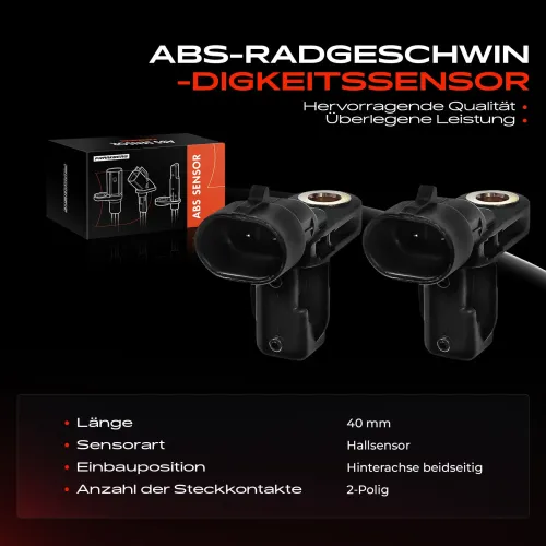 Sensor, Raddrehzahl Hinterachse beidseitig Frankberg 5481FB0001048 Bild Sensor, Raddrehzahl Hinterachse beidseitig Frankberg 5481FB0001048