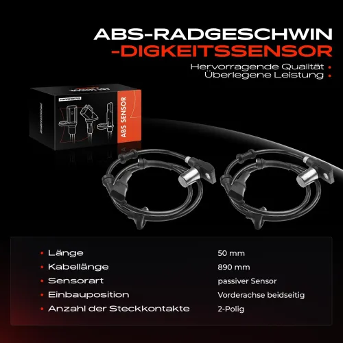 Sensor, Raddrehzahl Vorderachse beidseitig Frankberg 5481FB0001049 Bild Sensor, Raddrehzahl Vorderachse beidseitig Frankberg 5481FB0001049