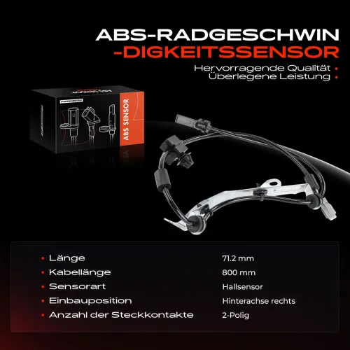 Sensor, Raddrehzahl Hinterachse rechts Frankberg 5481FB0001056 Bild Sensor, Raddrehzahl Hinterachse rechts Frankberg 5481FB0001056