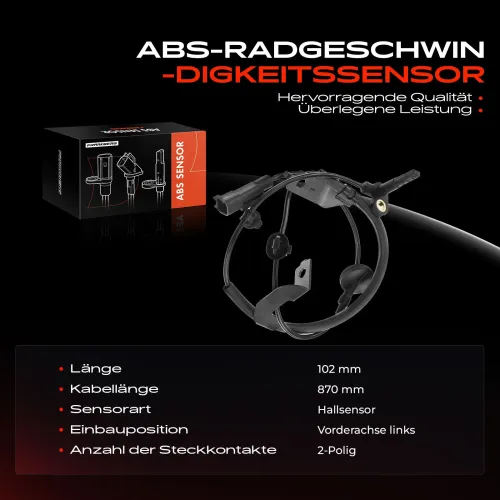 Sensor, Raddrehzahl Vorderachse links Frankberg 5481FB0001060 Bild Sensor, Raddrehzahl Vorderachse links Frankberg 5481FB0001060