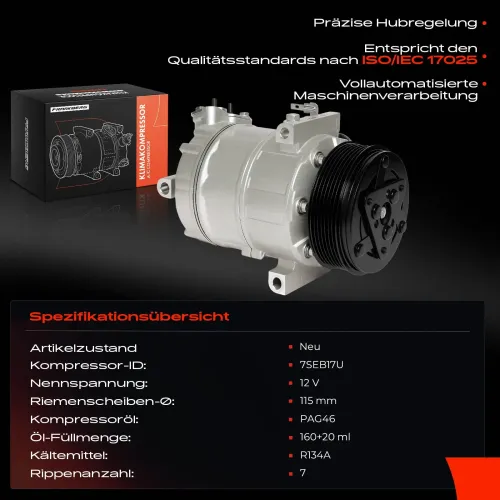 Kompressor, Klimaanlage Frankberg 5481FB0001345 Bild Kompressor, Klimaanlage Frankberg 5481FB0001345