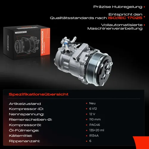 Kompressor, Klimaanlage Frankberg 5481FB0001349 Bild Kompressor, Klimaanlage Frankberg 5481FB0001349