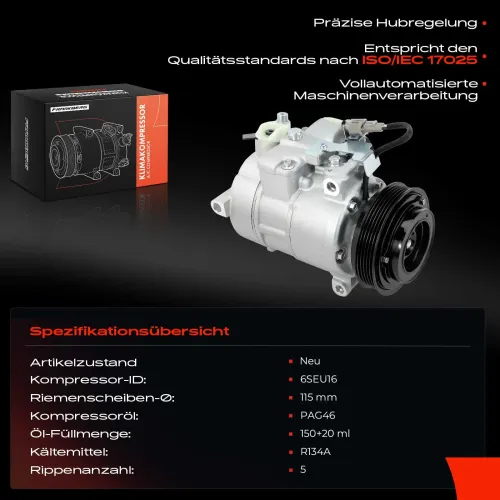 Kompressor, Klimaanlage Frankberg 5481FB0001376 Bild Kompressor, Klimaanlage Frankberg 5481FB0001376