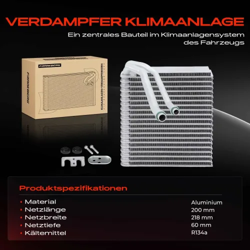 Verdampfer, Klimaanlage Frankberg 5481FB0001516 Bild Verdampfer, Klimaanlage Frankberg 5481FB0001516