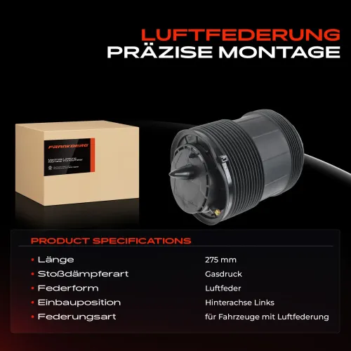 Luftfeder, Fahrwerk Hinterachse links Frankberg 5481FB0002105 Bild Luftfeder, Fahrwerk Hinterachse links Frankberg 5481FB0002105