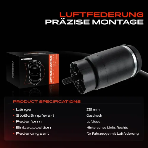 Luftfeder, Fahrwerk Hinterachse beidseitig Frankberg 5481FB0002124 Bild Luftfeder, Fahrwerk Hinterachse beidseitig Frankberg 5481FB0002124