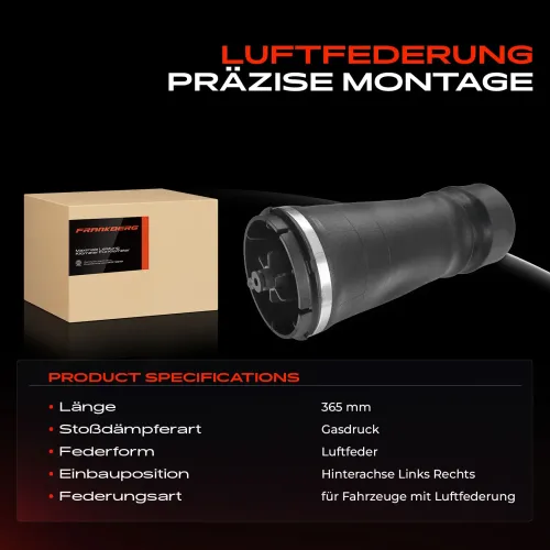 Luftfeder, Fahrwerk Hinterachse beidseitig Frankberg 5481FB0002135 Bild Luftfeder, Fahrwerk Hinterachse beidseitig Frankberg 5481FB0002135