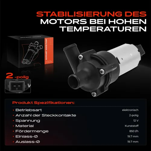 Zusatzwasserpumpe (Kühlwasserkreislauf) 12 V Frankberg 5481FB0002331 Bild Zusatzwasserpumpe (Kühlwasserkreislauf) 12 V Frankberg 5481FB0002331