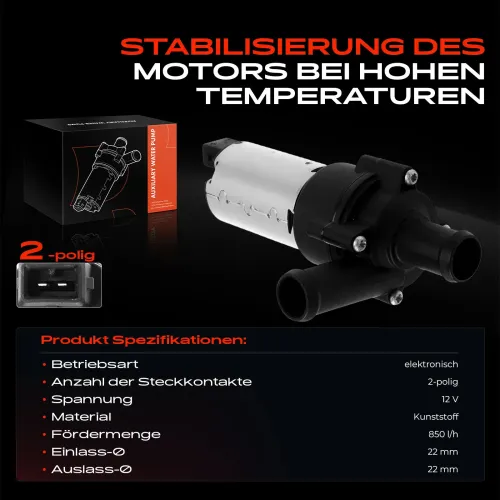 Zusatzwasserpumpe (Kühlwasserkreislauf) 12 V Frankberg 5481FB0002336 Bild Zusatzwasserpumpe (Kühlwasserkreislauf) 12 V Frankberg 5481FB0002336
