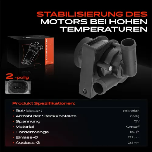 Zusatzwasserpumpe (Kühlwasserkreislauf) 12 V Frankberg 5481FB0002342 Bild Zusatzwasserpumpe (Kühlwasserkreislauf) 12 V Frankberg 5481FB0002342