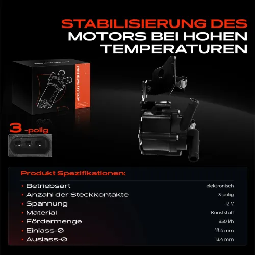 Zusatzwasserpumpe (Kühlwasserkreislauf) 12 V Frankberg 5481FB0002360 Bild Zusatzwasserpumpe (Kühlwasserkreislauf) 12 V Frankberg 5481FB0002360