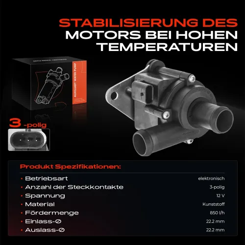 Zusatzwasserpumpe (Kühlwasserkreislauf) 12 V Frankberg 5481FB0002363 Bild Zusatzwasserpumpe (Kühlwasserkreislauf) 12 V Frankberg 5481FB0002363