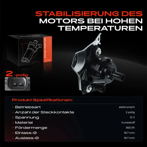 Zusatzwasserpumpe (Kühlwasserkreislauf) 12 V Frankberg 5481FB0002365 Bild Zusatzwasserpumpe (Kühlwasserkreislauf) 12 V Frankberg 5481FB0002365