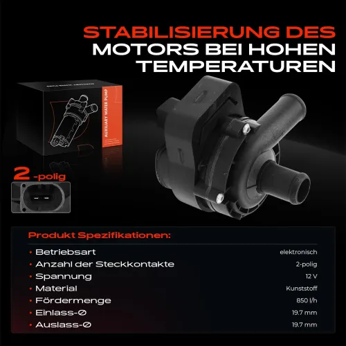 Zusatzwasserpumpe (Kühlwasserkreislauf) 12 V Frankberg 5481FB0002366 Bild Zusatzwasserpumpe (Kühlwasserkreislauf) 12 V Frankberg 5481FB0002366