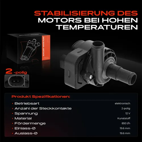 Zusatzwasserpumpe (Kühlwasserkreislauf) 12 V Frankberg 5481FB0002367 Bild Zusatzwasserpumpe (Kühlwasserkreislauf) 12 V Frankberg 5481FB0002367