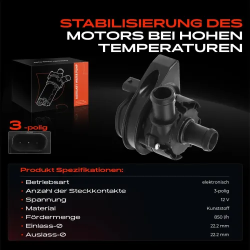 Zusatzwasserpumpe (Kühlwasserkreislauf) 12 V Frankberg 5481FB0002373 Bild Zusatzwasserpumpe (Kühlwasserkreislauf) 12 V Frankberg 5481FB0002373