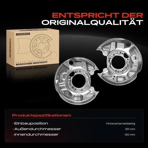 Spritzblech, Bremsscheibe Hinterachse beidseitig Frankberg 5481FB0004317 Bild Spritzblech, Bremsscheibe Hinterachse beidseitig Frankberg 5481FB0004317