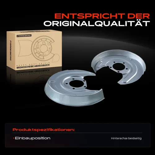 Spritzblech, Bremsscheibe Hinterachse beidseitig Frankberg 5481FB0004325 Bild Spritzblech, Bremsscheibe Hinterachse beidseitig Frankberg 5481FB0004325
