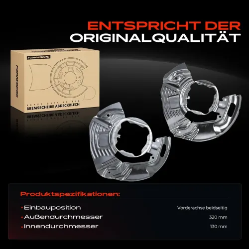 Spritzblech, Bremsscheibe Vorderachse beidseitig Frankberg 5481FB0004328 Bild Spritzblech, Bremsscheibe Vorderachse beidseitig Frankberg 5481FB0004328