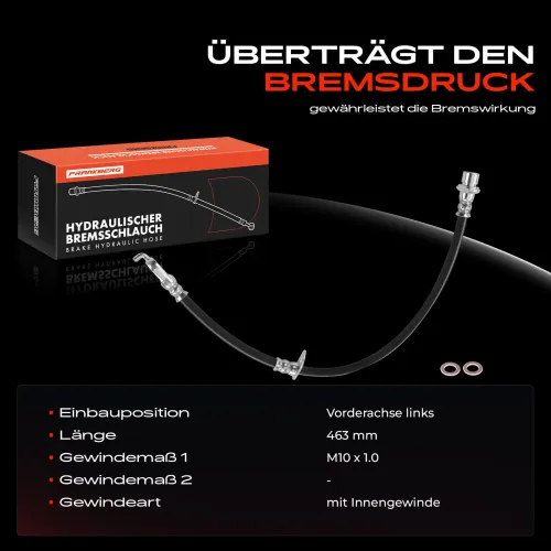 Bremsschlauch Vorderachse links Frankberg 5481FB0004342 Bild Bremsschlauch Vorderachse links Frankberg 5481FB0004342