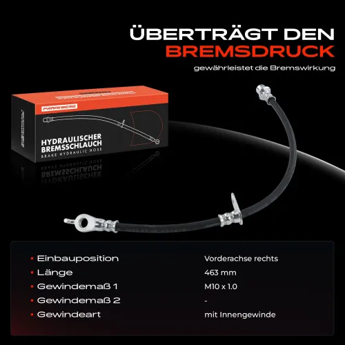 Bremsschlauch Vorderachse rechts Frankberg 5481FB0004343 Bild Bremsschlauch Vorderachse rechts Frankberg 5481FB0004343