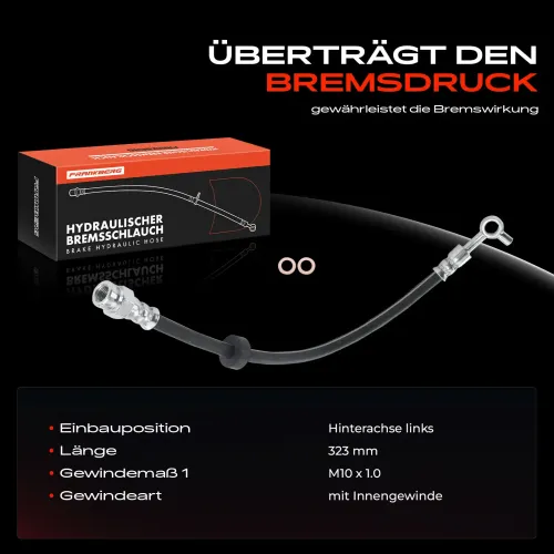 Bremsschlauch Hinterachse links Frankberg 5481FB0004346 Bild Bremsschlauch Hinterachse links Frankberg 5481FB0004346