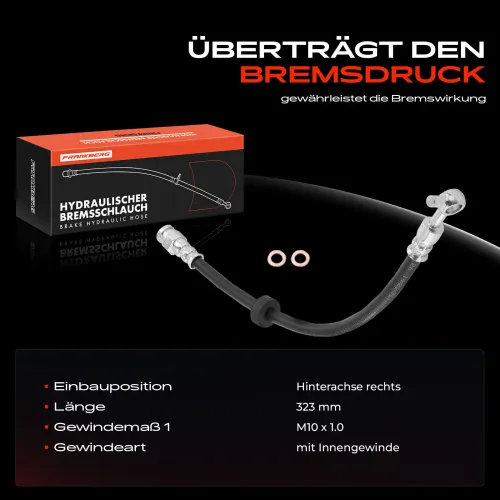 Bremsschlauch Hinterachse rechts Frankberg 5481FB0004347 Bild Bremsschlauch Hinterachse rechts Frankberg 5481FB0004347