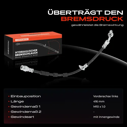 Bremsschlauch Vorderachse links Frankberg 5481FB0004370 Bild Bremsschlauch Vorderachse links Frankberg 5481FB0004370