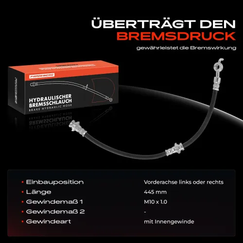 Bremsschlauch Vorderachse beidseitig Frankberg 5481FB0004381 Bild Bremsschlauch Vorderachse beidseitig Frankberg 5481FB0004381
