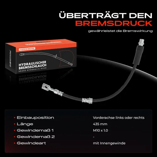 Bremsschlauch Vorderachse beidseitig Frankberg 5481FB0004383 Bild Bremsschlauch Vorderachse beidseitig Frankberg 5481FB0004383