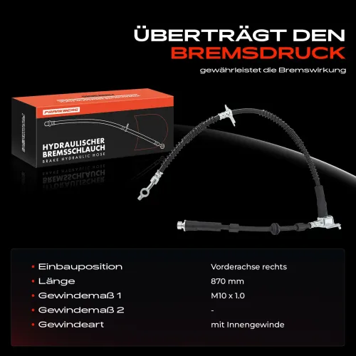 Bremsschlauch Vorderachse rechts Frankberg 5481FB0004394 Bild Bremsschlauch Vorderachse rechts Frankberg 5481FB0004394