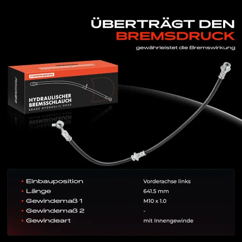 Bremsschlauch Vorderachse links Frankberg 5481FB0004400 Bild Bremsschlauch Vorderachse links Frankberg 5481FB0004400