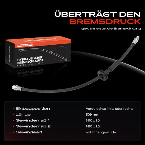 Bremsschlauch Vorderachse beidseitig Frankberg 5481FB0004414 Bild Bremsschlauch Vorderachse beidseitig Frankberg 5481FB0004414