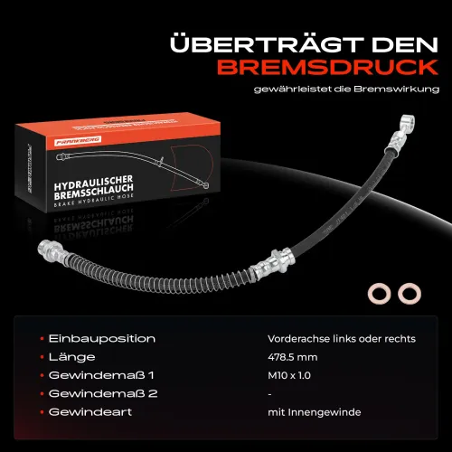 Bremsschlauch Vorderachse beidseitig Frankberg 5481FB0004415 Bild Bremsschlauch Vorderachse beidseitig Frankberg 5481FB0004415