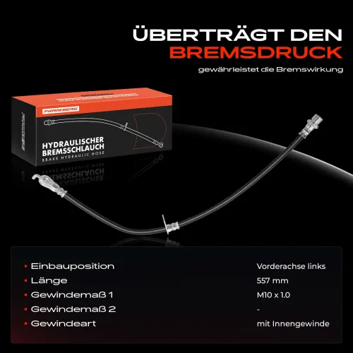 Bremsschlauch Vorderachse links Frankberg 5481FB0004420 Bild Bremsschlauch Vorderachse links Frankberg 5481FB0004420