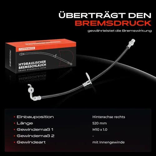 Bremsschlauch Hinterachse rechts Frankberg 5481FB0004442 Bild Bremsschlauch Hinterachse rechts Frankberg 5481FB0004442