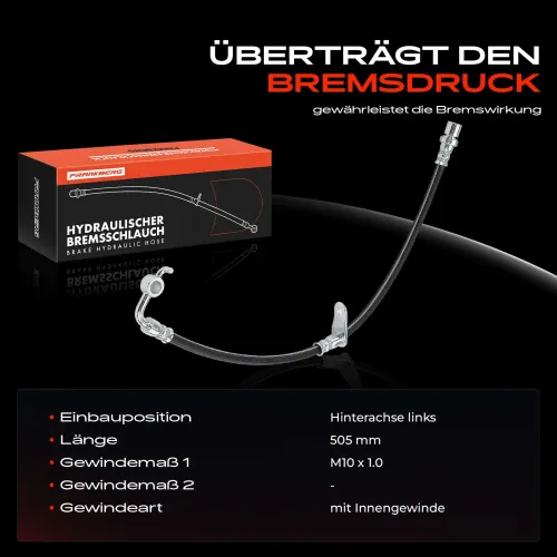 Bremsschlauch Hinterachse links Frankberg 5481FB0004443 Bild Bremsschlauch Hinterachse links Frankberg 5481FB0004443