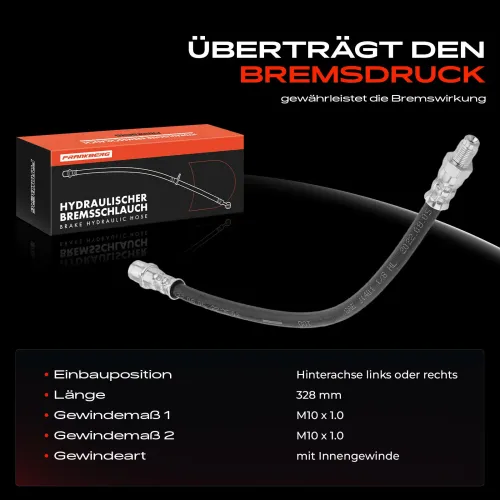 Bremsschlauch Hinterachse beidseitig Frankberg 5481FB0004462 Bild Bremsschlauch Hinterachse beidseitig Frankberg 5481FB0004462
