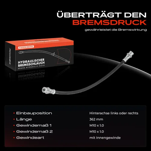 Bremsschlauch Hinterachse beidseitig Frankberg 5481FB0004466 Bild Bremsschlauch Hinterachse beidseitig Frankberg 5481FB0004466