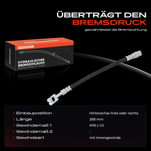 Bremsschlauch Hinterachse beidseitig Frankberg 5481FB0004468 Bild Bremsschlauch Hinterachse beidseitig Frankberg 5481FB0004468